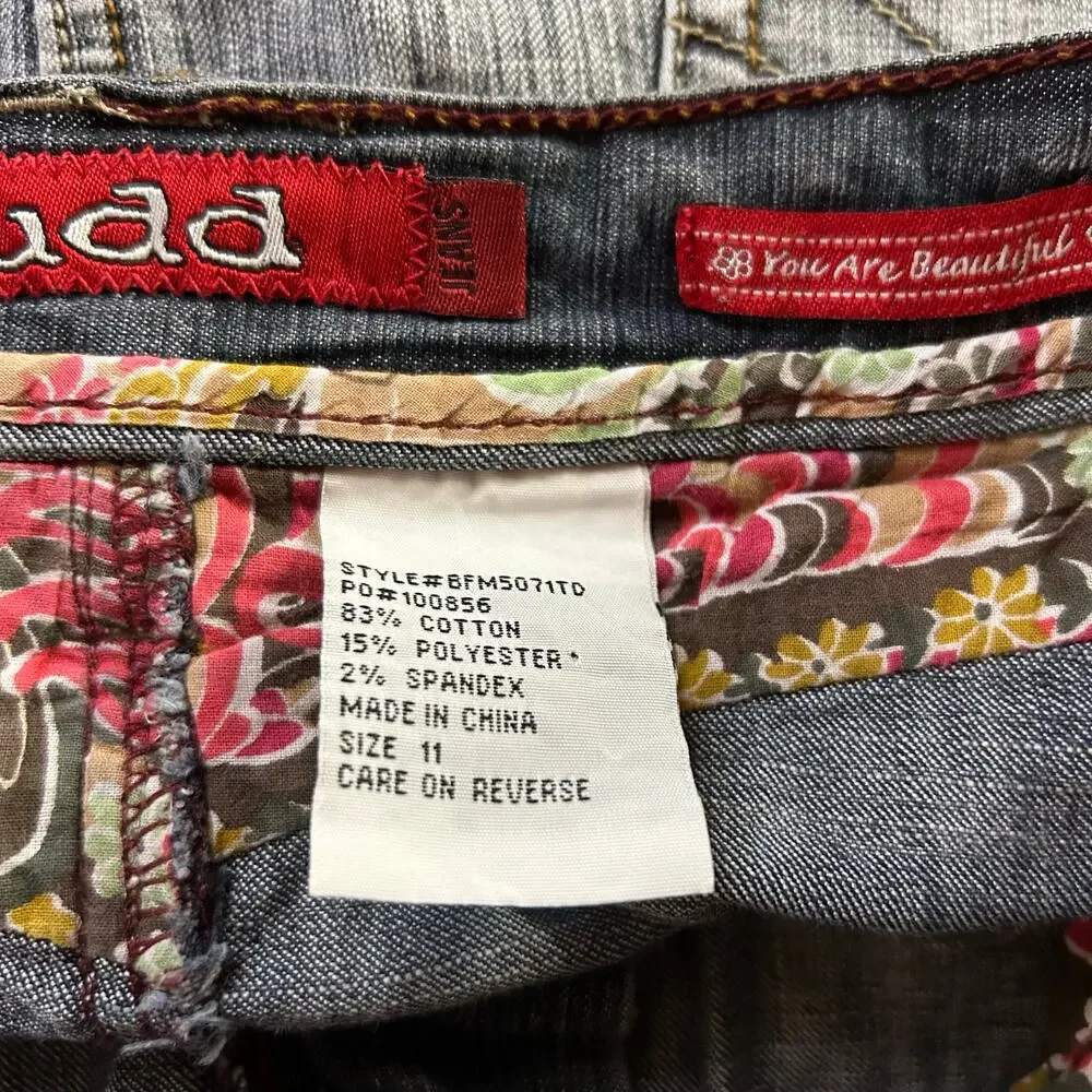 Y2K Mudd Denim Gray Blue Mini Skirt Womens Juniors 11 Grunge Indie Going Out